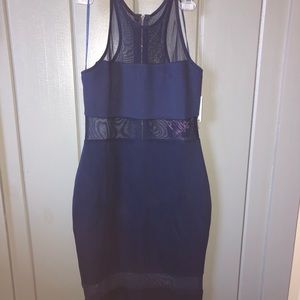 Blue peek a boo dress